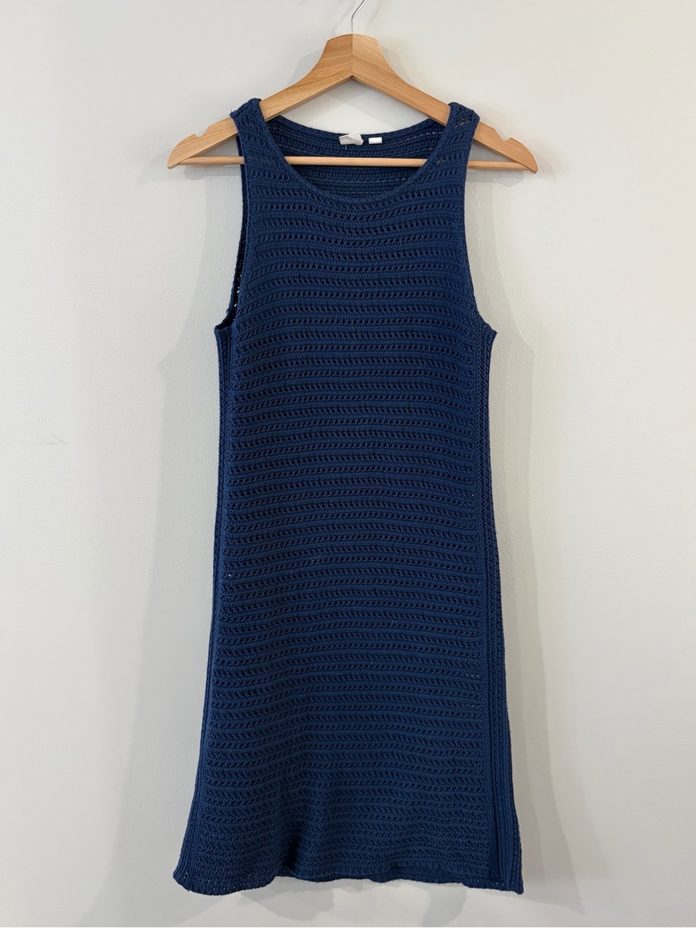 GAP Navy Crocheted Knit Dress